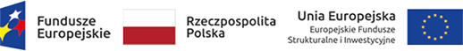 Logo Fundusze Europejskie, flaga Rzeczpospolita Polska, logo PKP Polskie Linie Kolejowe S.A., Logo Unia Europejska - Fundusz Spójności