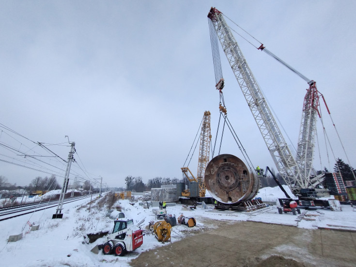 Łódź Żabieniec, Łódź Fabryczna, Łódź Kaliska, TBM, tarcza, drążenie tunelu kolejowego, postęp prac