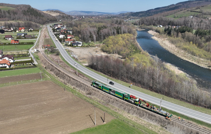 LK106, prace na linii, Stary Sącz, Piwniczna-Zdrój
