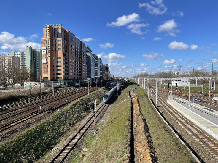 stacja, Pendolino, pociąg, tor, Warszawa Główna