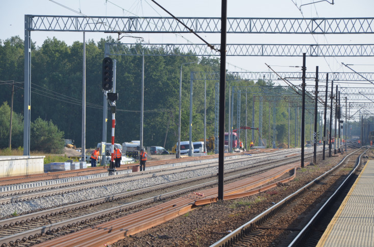 CMK, modernizacja, LK4, Opoczno Południe, nowy rozjazd, nowy tor