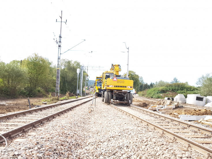 łącznica, skrócenie czasu podróży, Kalwaria Zebrzydowska, nowa infrastruktura, LK117, prace na linii, nowa mijanka