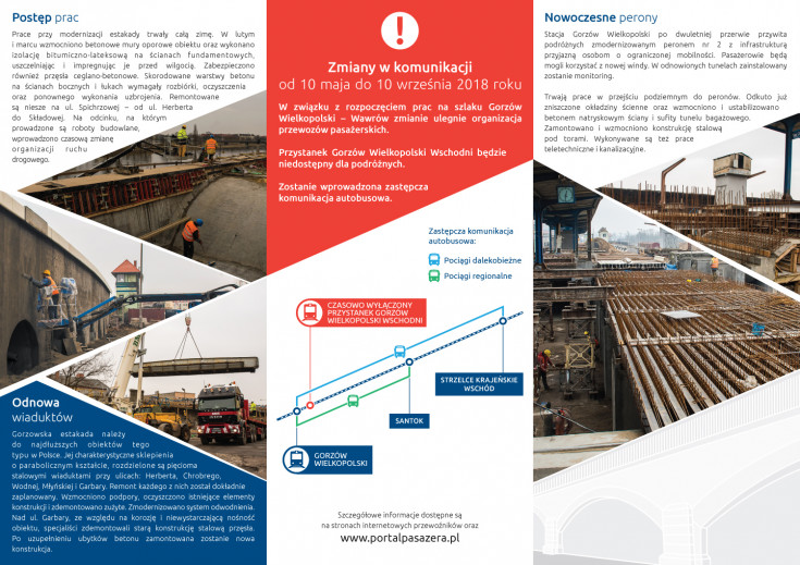 promocja, modernizacja, materiał informacyjny, POIiŚ 2014-2020, Program Operacyjny Infrastruktura i Środowisko, zabytek, Gorzów Wielkopolski, estakada, Gorzów Wielkopolski Wschodni, komunikacja zastępcza, artykuł, reklama, inwestycja