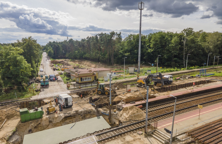 prace budowlane, nowa infrastruktura, nowe skrzyżowanie bezkolizyjne, Andrespol