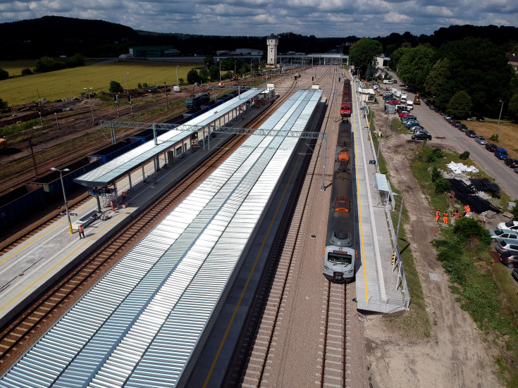 stacja, Krzeszowice, E30, nowe przejście podziemne, nowy wiadukt drogowy