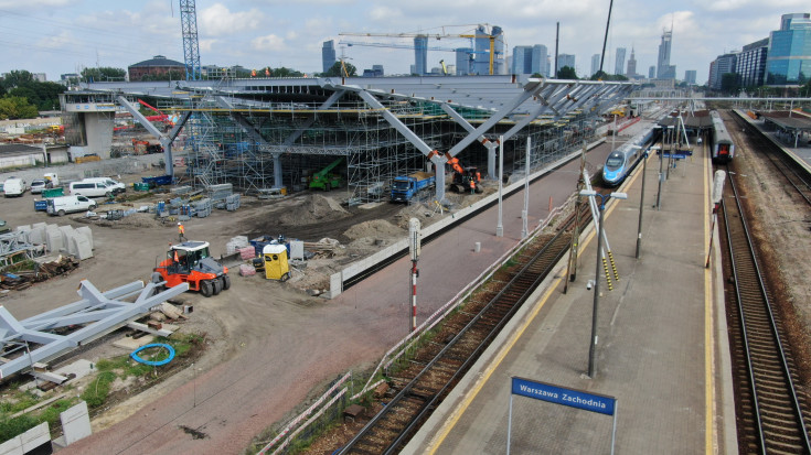 Warszawa Zachodnia, linia średnicowa, warszawska linia średnicowa, Budimex, modernizacja stacji, dron, WWK