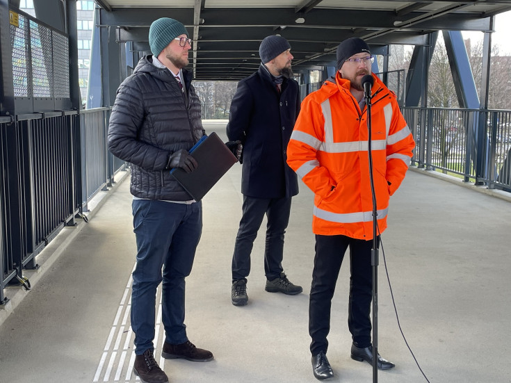 stacja, kładka, Warszawa Główna, briefing prasowy