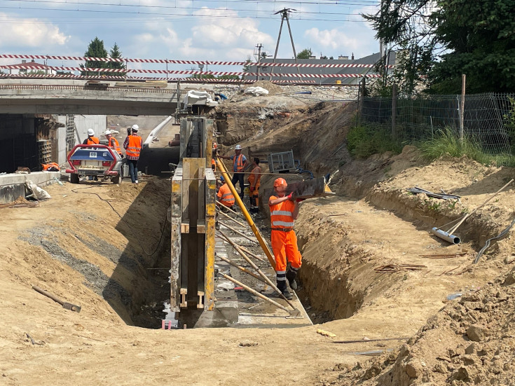 prace budowlane, nowy wiadukt, nowa infrastruktura, Gałkówek