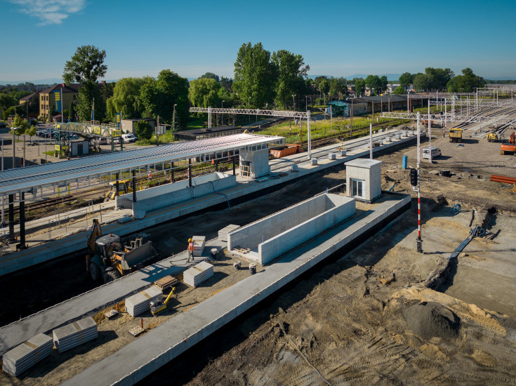 Oświęcim, LK93, nowa infrastruktura, prace na stacji kolejowej