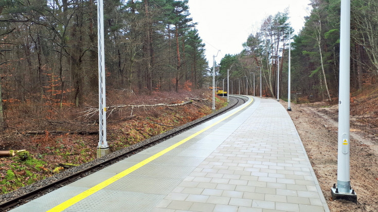 nowy przystanek, LK405, nowa infrastruktura pasażerska, nowy tor, Ustka Uroczysko