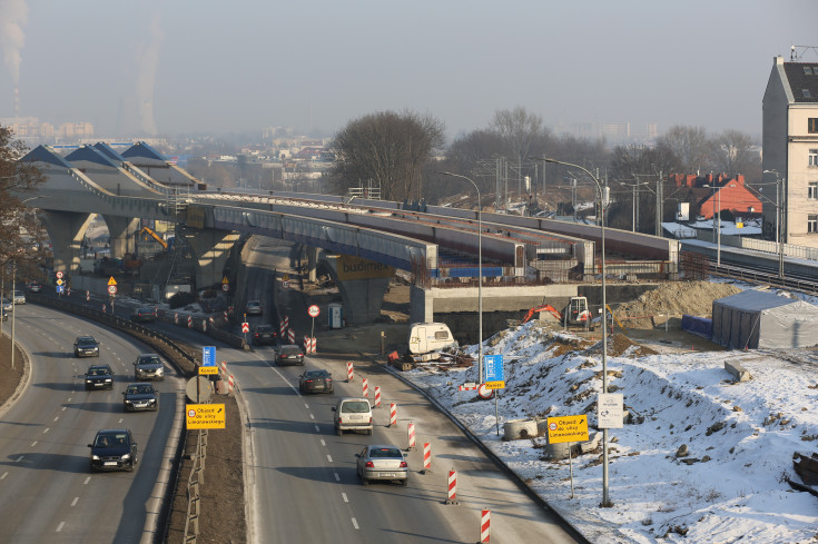 Kraków, łącznica, POIiŚ 2014-2020, łącznica krakowska, Kraków Zabłocie, Kraków Podgórze, Kraków Krzemionki, Program Operacyjny Infrastruktura i Środowisko, estakada, infrastruktura kolejowa, inwestycja