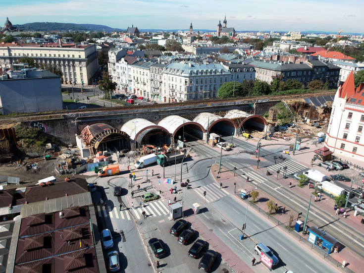 Kraków, E30, nowy wiadukt, Grzegórzecka, nowy tor