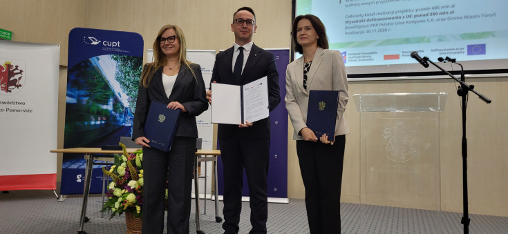 CUPT, Kościerzyna, LK201, LK353, BiT City II, Toruń Wschodni, Maksymilianowo, podpisanie umowy, Klimczak Dariusz, Toruń Główny