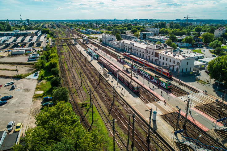 E75, Rail Baltica, Białystok, stacja, widok z lotu ptaka, nowa  infrastruktura