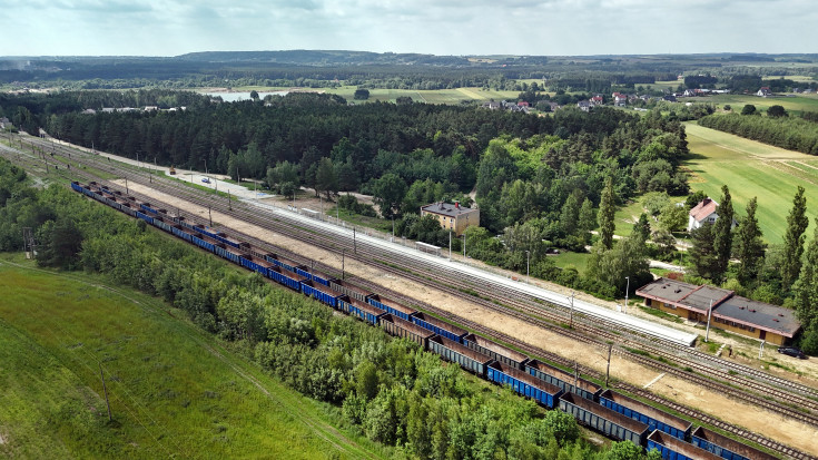 nowy przystanek, nowa infrastruktura, widok z lotu ptaka, nowy peron, Program Przystankowy, Nida