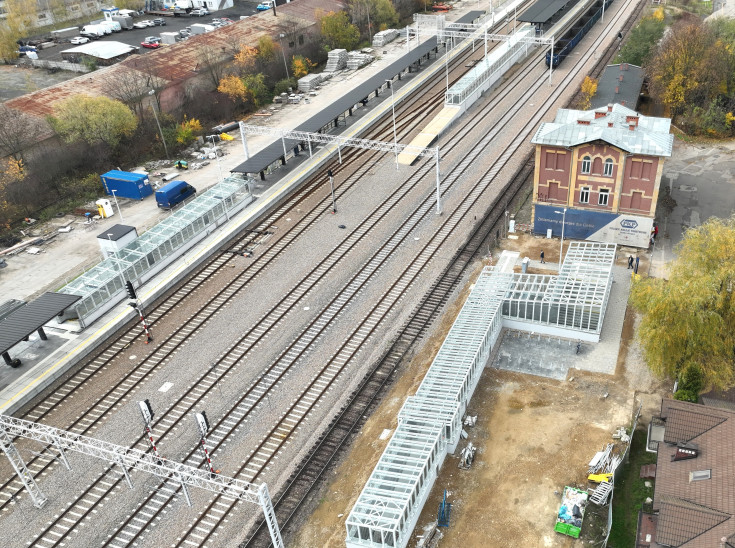 stacja, LK62, Olkusz, nowe przejście podziemne, nowa winda, nowy peron