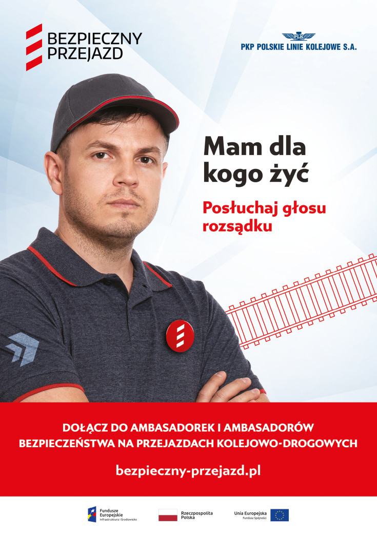 bezpieczny przejazd, bezpieczeństwo, kampania społeczna, materiał informacyjny, materiał edukacyjny, plakat, materiał promocyjny, ambasadorka bezpieczeństwa, ambasadorki bezpieczeństwa, ambasador bezpieczeństwa, ambasadorzy bezpieczeństwa