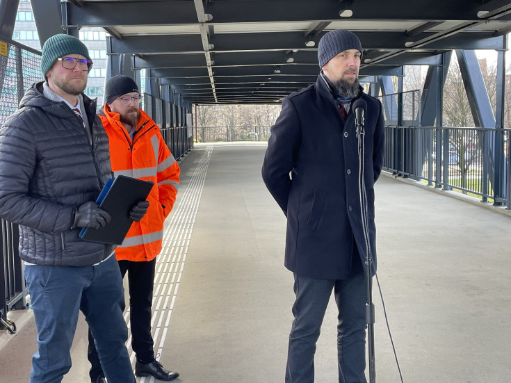 stacja, kładka, Warszawa Główna, briefing prasowy