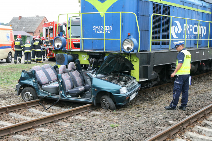 SOK, Straż Ochrony Kolei, bezpieczny przejazd, bezpieczeństwo, zderzenie, wypadek, kampania społeczna, Czeluścin, straż pożarna, policja, ratownik, ratownictwo medyczne, lokomotywa