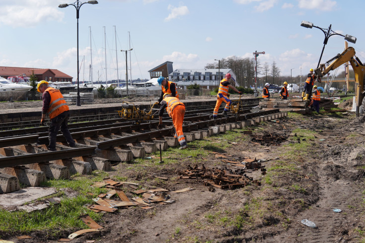 Giżycko, nowa infrastruktura, LK38, prace na stacji kolejowej