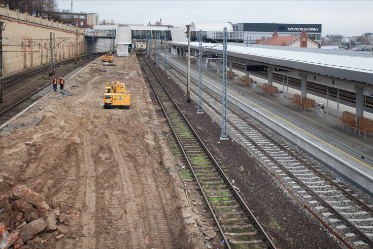 stacja, POIiŚ 2014-2020, Szczecin Główny, przebudowa peronu, modernizacja stacji