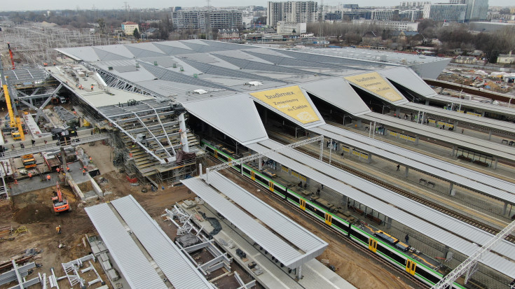 Warszawa Zachodnia, warszawska linia średnicowa, Budimex, WWK, zdjęcia z drona