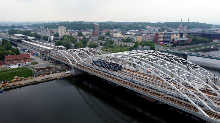 Kraków, E30, most kolejowy, Wisła, próba obciążeniowa, nowa infrastruktura, www.krakow-rudzice.pl, drugi tor