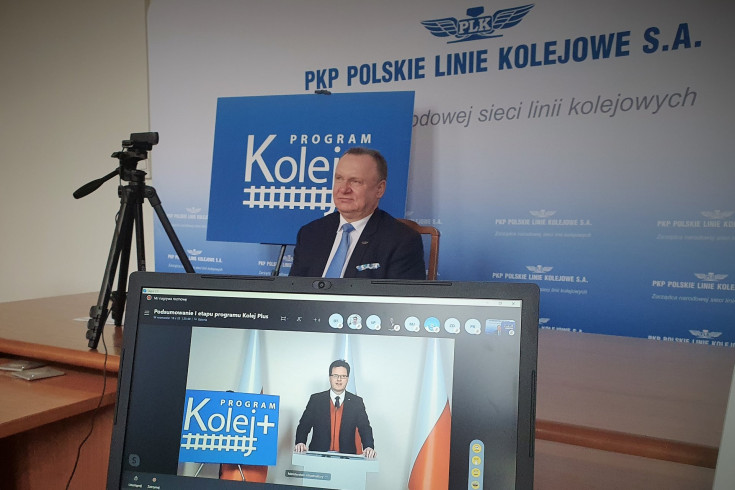 Merchel Ireneusz, Ministerstwo Infrastruktury, Bittel Andrzej, wideokonferencja, Kolej+, wniosek, samorząd, Program Uzupełniania Lokalnej i Regionalnej Infrastruktury Kolejowej, drugi etap naboru