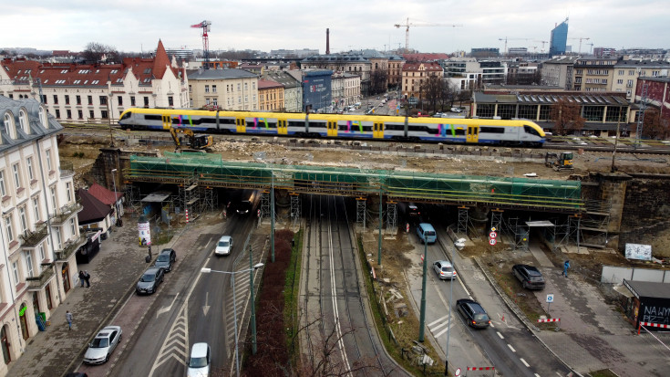 Kraków, E30, Grzegórzecka, prace