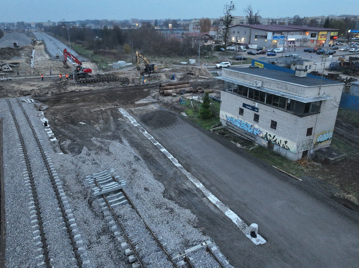 stacja, postęp prac modernizacynych, Kolej+, Łomża, postęp prac