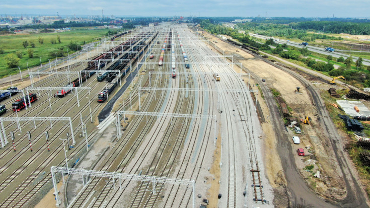 sieć trakcyjna, towary, stacja, tor, nowa infrastruktura, Gdańsk Zaspa