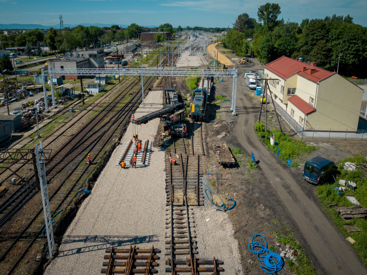 Oświęcim, LK93, nowa infrastruktura, prace na stacji kolejowej