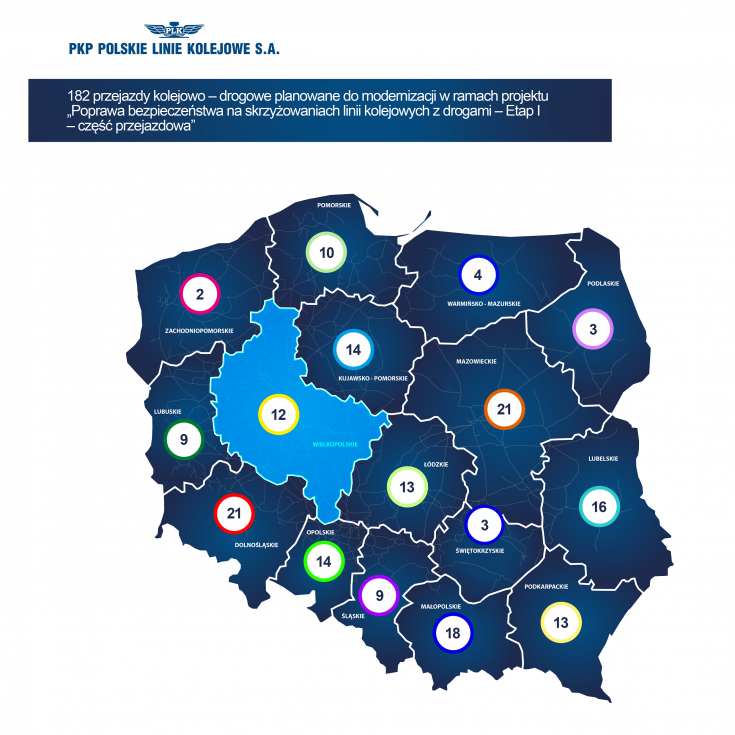 bezpieczny przejazd, Krajowy Program Kolejowy, KPK, Wielkopolska, Boszkowo, projekt przejazdowy, Gołańcz, modernizacja przejazdu