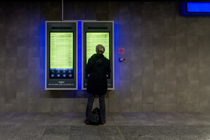 infokiosk, informacja pasażerska, Warszawa Gdańska