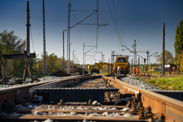 tor, prace budowlane, Toszek Północ, Rudziniec Gliwicki, Stare Koźle, transport towarowy, maszyna