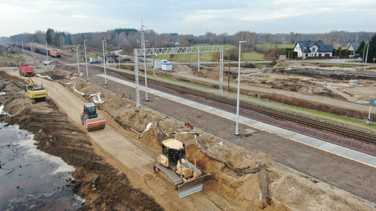 przystanek, prace ciężkiego sprzętu, Trypucie