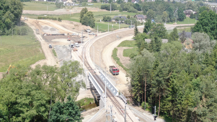 Chabówka, nowy tor, prace na stacji kolejowej