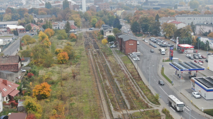 stacja, widok z lotu ptaka, Gostyń