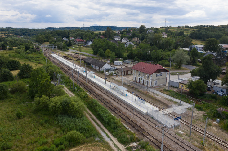 stacja, POIiŚ 2014-2020, LK97, Radziszów, kolejowa zakopianka, nowy peron