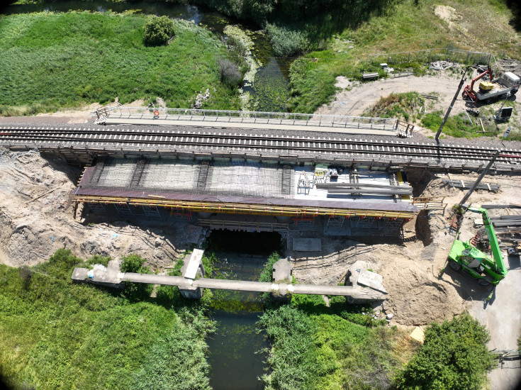 rzeka, nowa infrastruktura, widok z lotu ptaka, nowy most, Drwęca