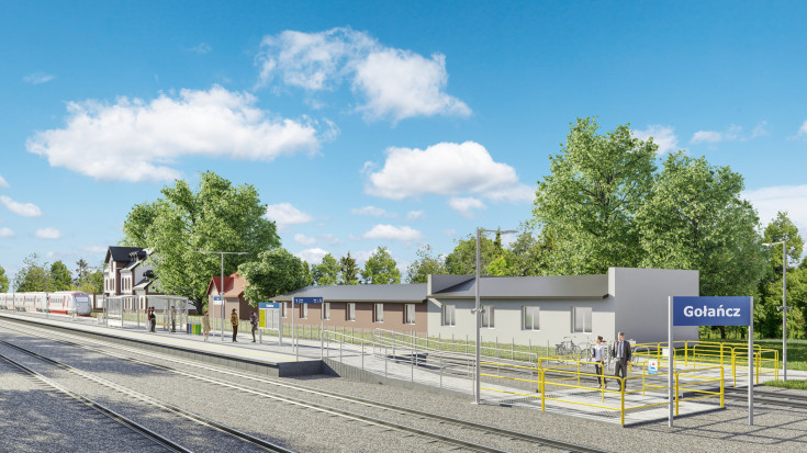 wizualizacja, LK356, Gołańcz, przystanek