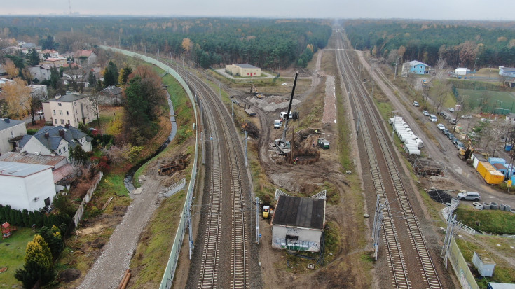 E75, Rail Baltica, skrzyżowanie bezkolizyjne, Zielonka, prace budowlane