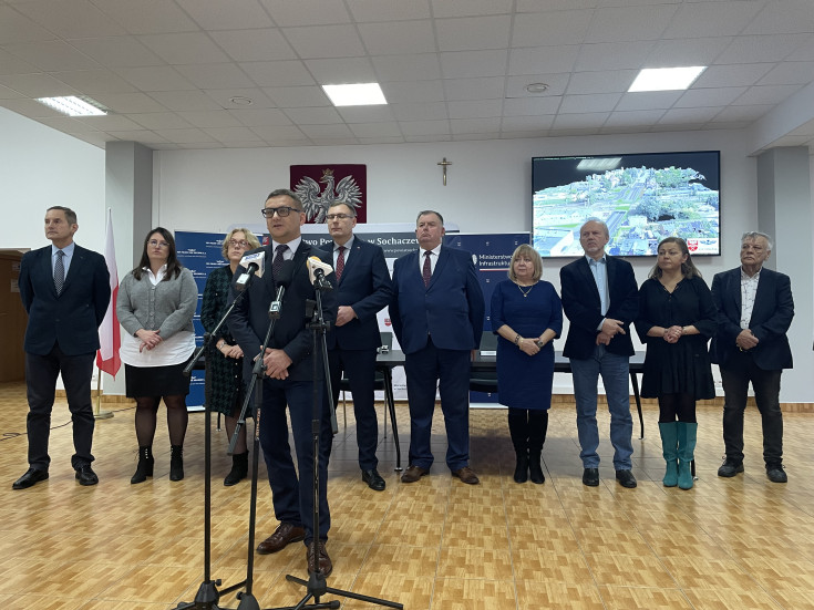 Teresin, tunel drogowy, briefing prasowy, podpisanie umowy, nowa infrastruktura