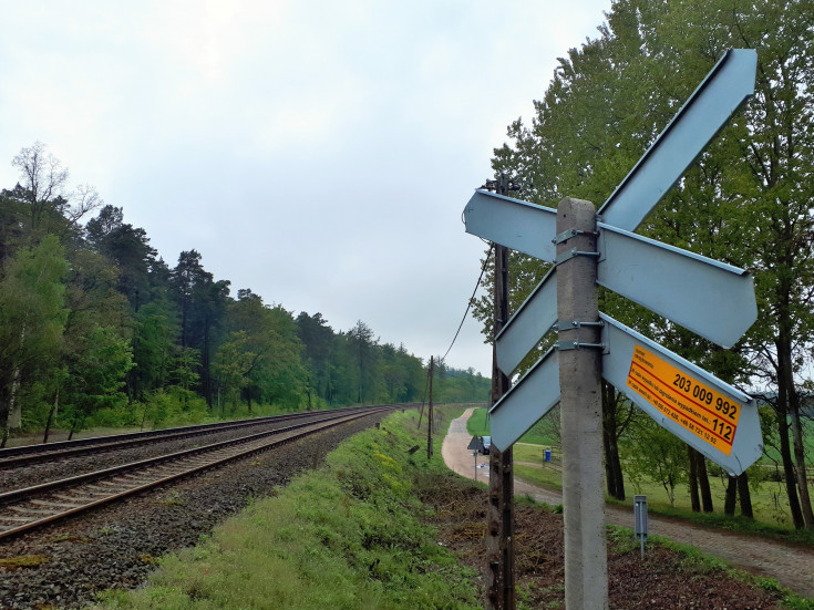 LK203, żółta naklejka, krzyż św. Andrzeja, Zwierzynek, nowa infrastruktura pasażerska