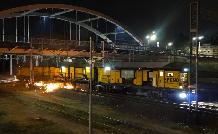 stacja, Tczew, szlifowanie szyn