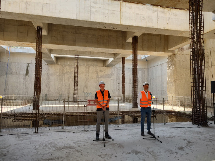 TBM, briefing prasowy, Bresch Arnold, tarcza, przystanek, Katarzyna, drążenie tunelu kolejowego, prace ciężkiego sprzętu, Łódź Polesie, Serżysko Mariusz