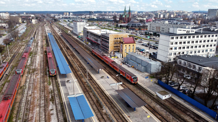 stacja, Kielce, widok z lotu ptaka