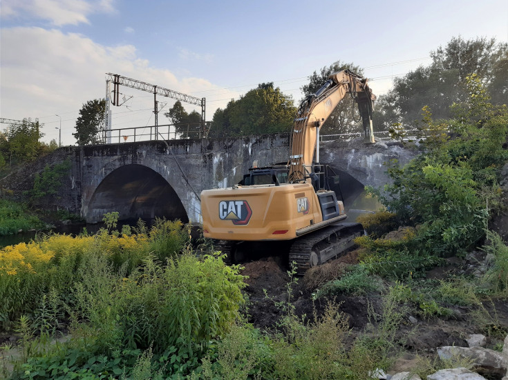 E75, Ełk, prace ciężkiego sprzętu