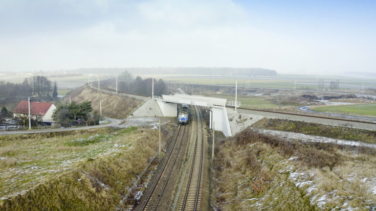 POIiŚ 2014-2020, pociąg, wiadukt kolejowy, Toszek Północ, Rudziniec Gliwicki, Pisarzowice