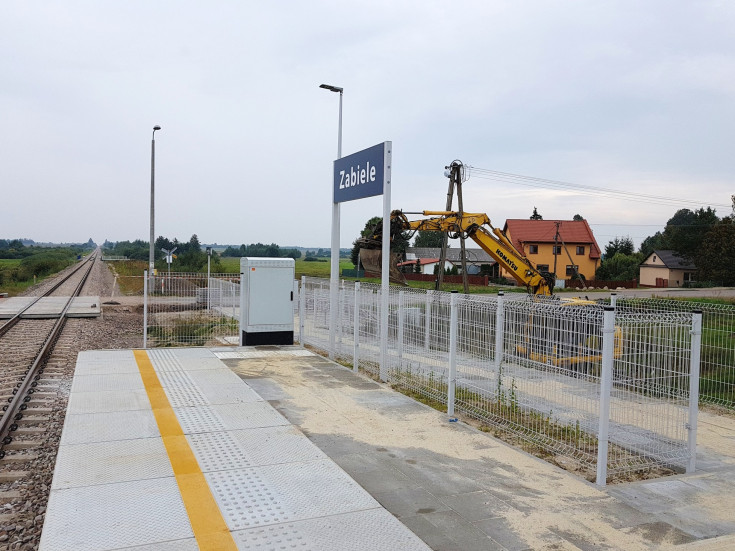 nowy przystanek, prace budowlane, nowa infrastruktura, LK30, Zabiele